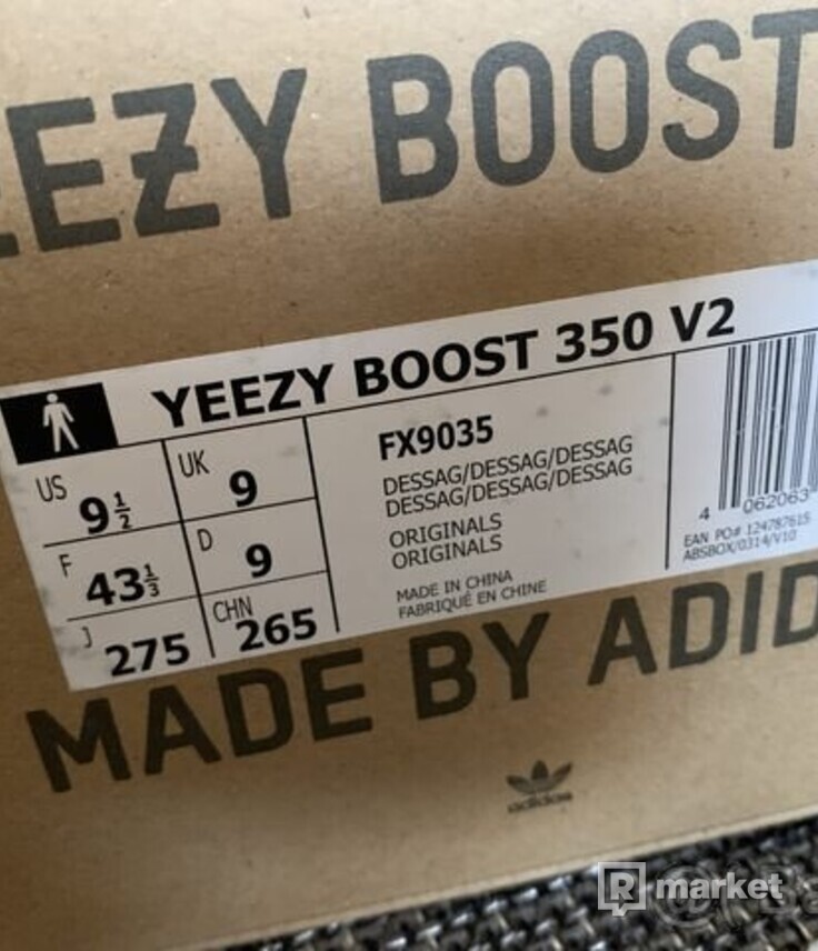Adidas Yeezy Boost 350 V2 Desert Sage veľkosť 43 1/3
