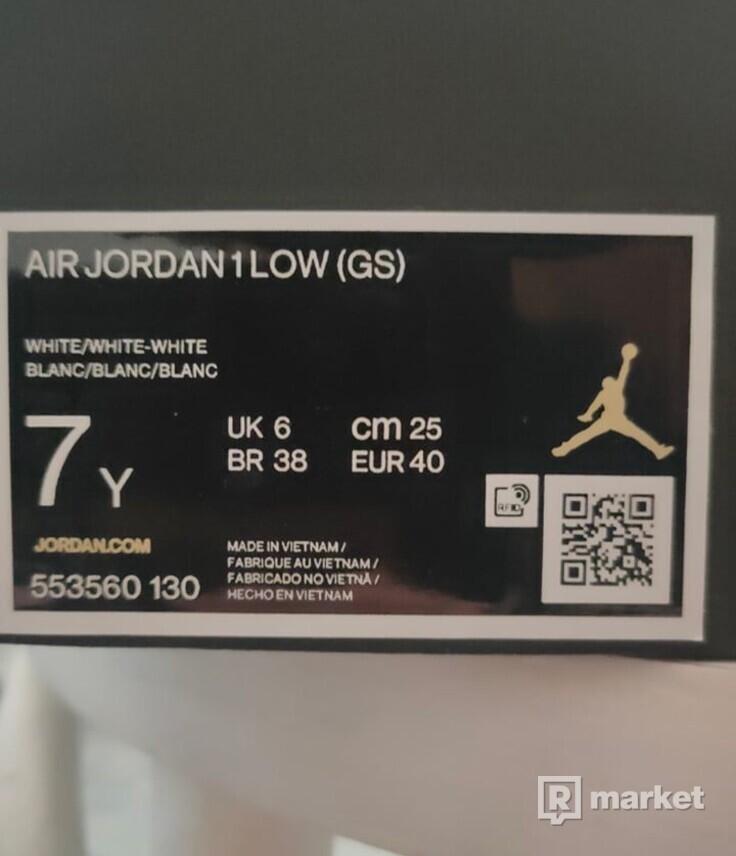 Jordan 1 Low White (GS)