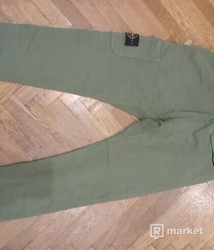 Stone Island logo-embroidered cotton track pants