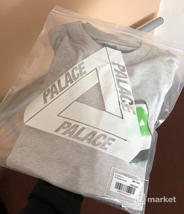 Palace Tri-Phone T-shirt Grey Marl Medium