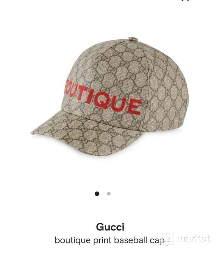 Gucci boutique print baseball cap