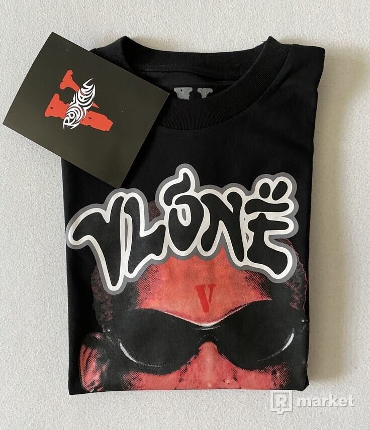 Rodman x Vlone “Logo Tee”   black, white
