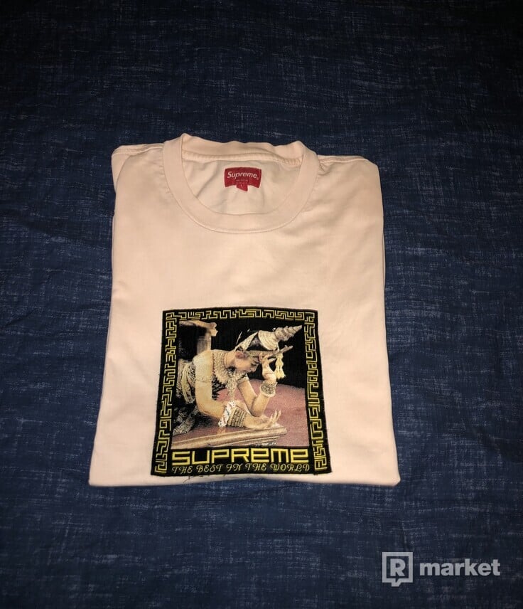 Supreme The Best In The World Dusty Pink Long Sleeve