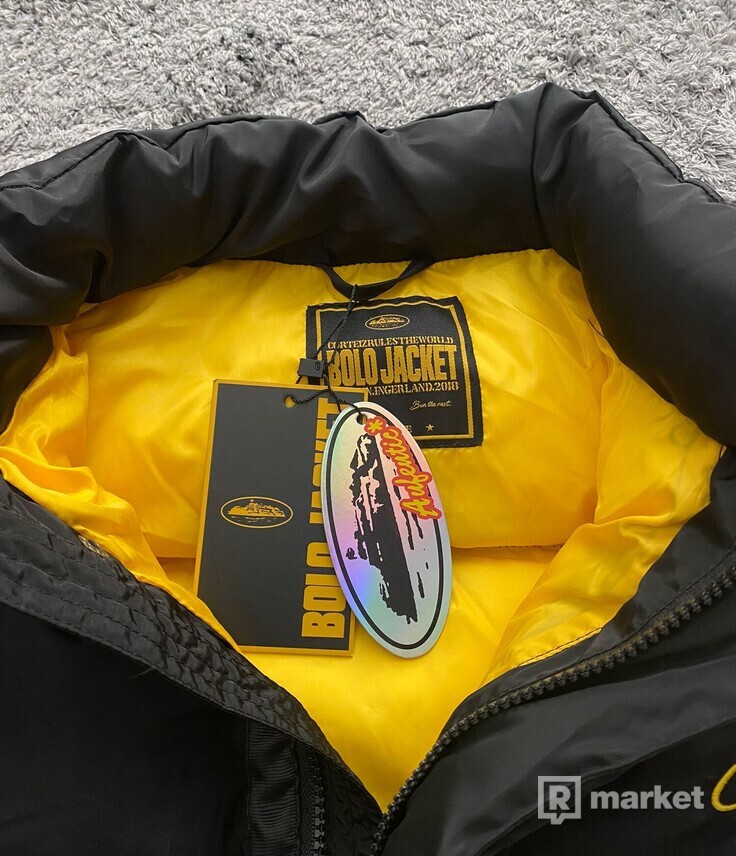 Corteiz “RulesTheWorld” Bolo Jacket - Black/Yellow