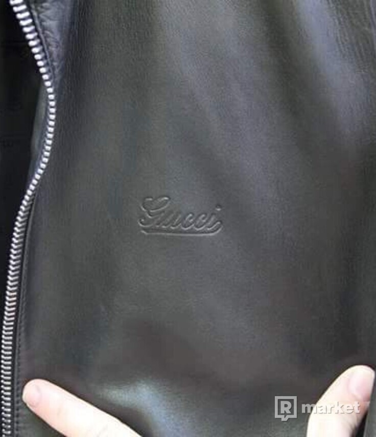 Gucci kožená leather bunda 