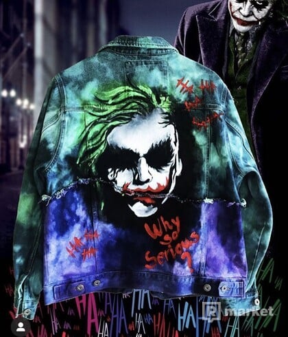 Joker - ručne maľovaná - prešívaná