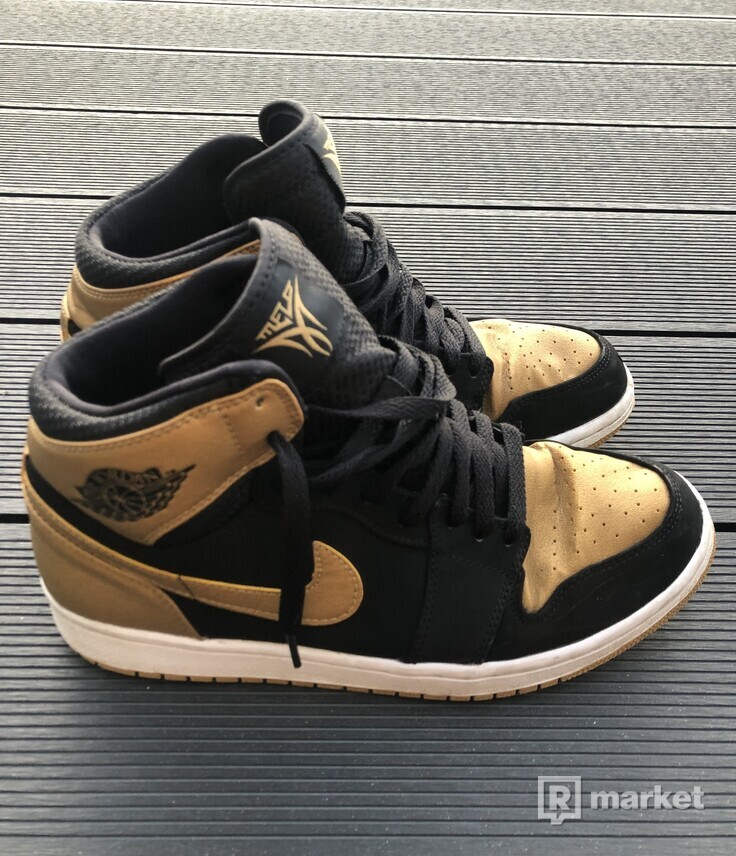 Nike Air Jordan Retro 1 I High MELO Black Gold OG