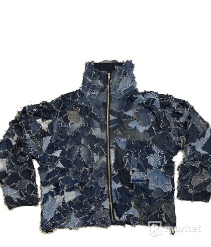 Custom scrap denim jacket