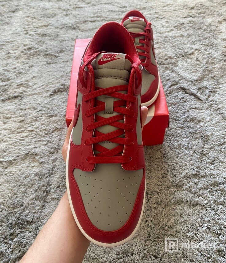 Nike Dunk Low Retro - Grey Varsity Red