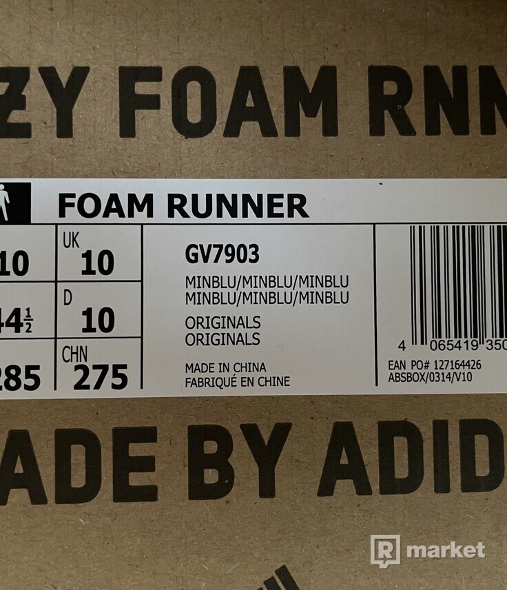Adidas Yeezy Foam RNNR Mineral Blue EU 44.5