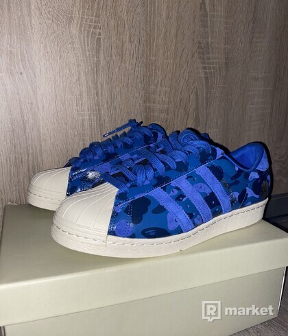 Bape x adidas 2015 camo blue