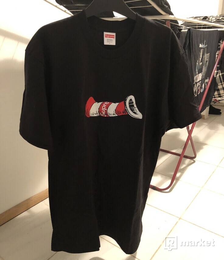 Supreme Cat in the Hat Tee black