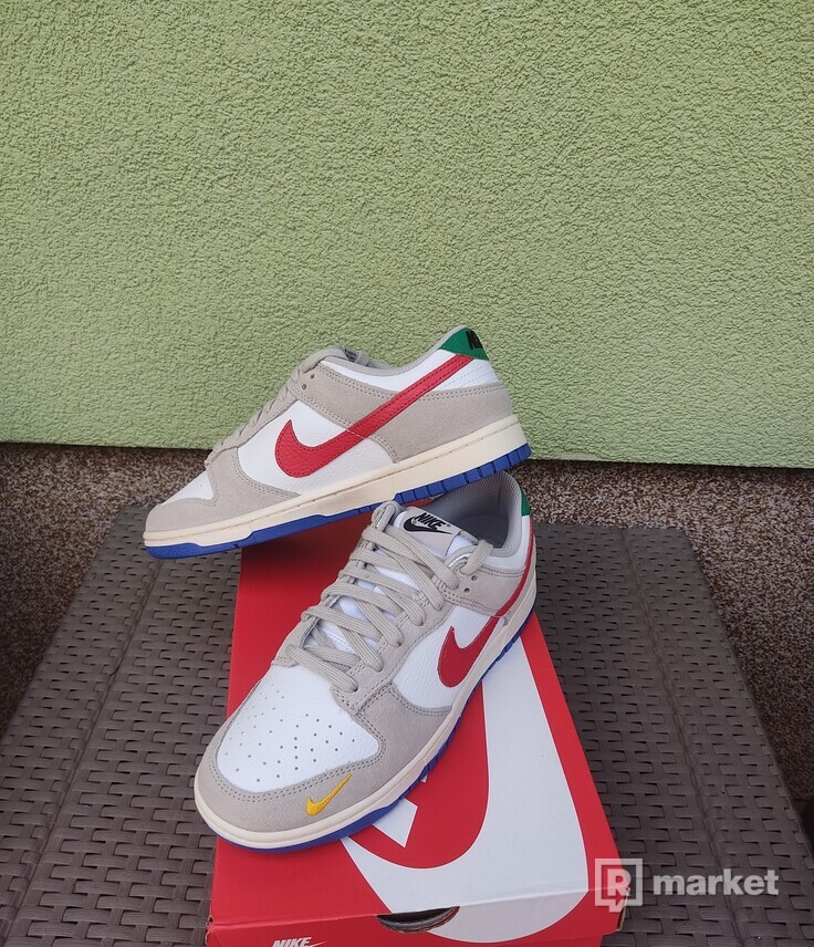 Nike Dunk Low/Light Iron Ore Red Blue