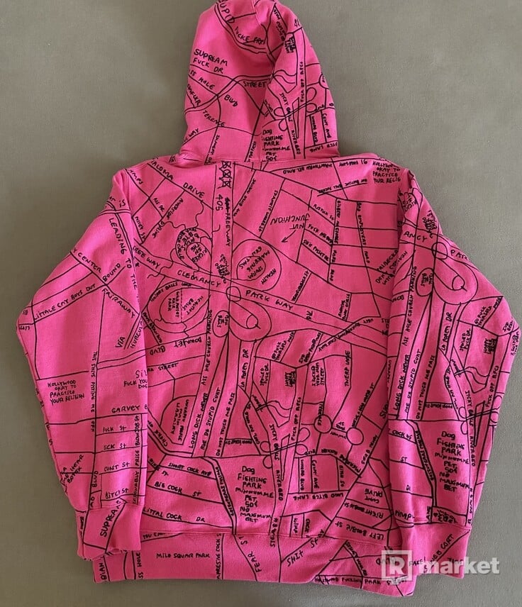 Supreme 2025 map hoodie