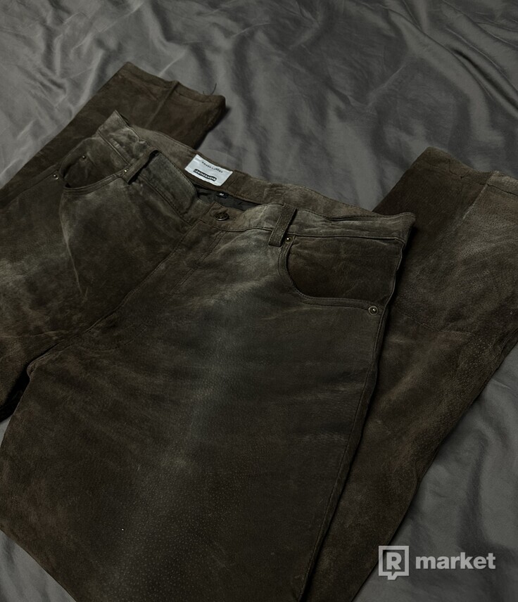 Real Brown Leather pants
