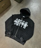 Glitter Logo Washed Full Zip - size L