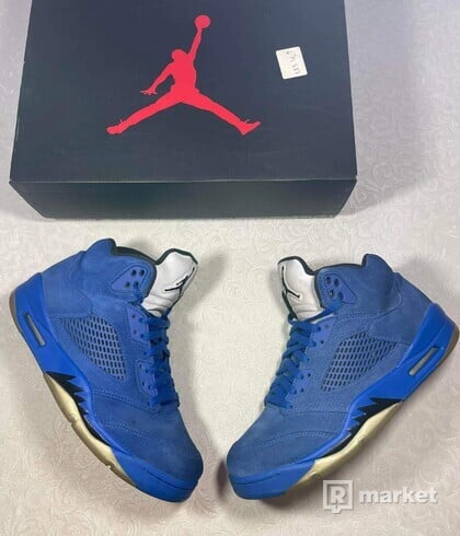 Jordan 5 suede blue