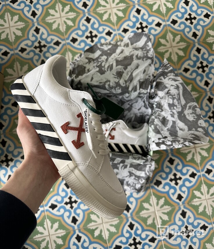 Off White Vulcanized Sneakers