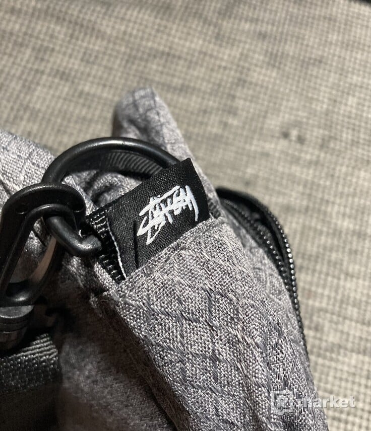 Stussy Diamond Ripstop Shoulder Bag Grey