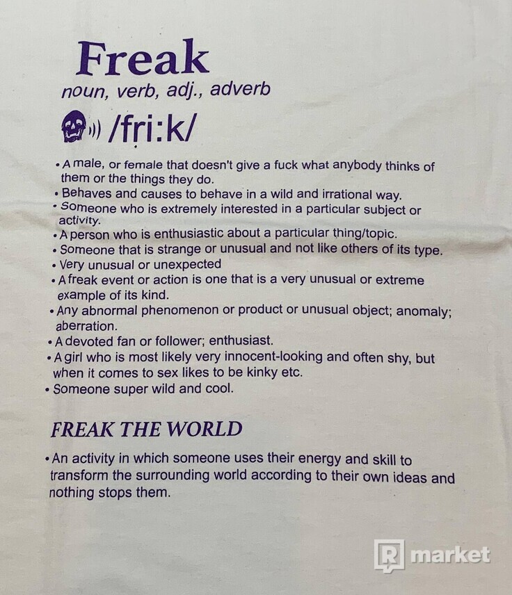 freak meaning tee