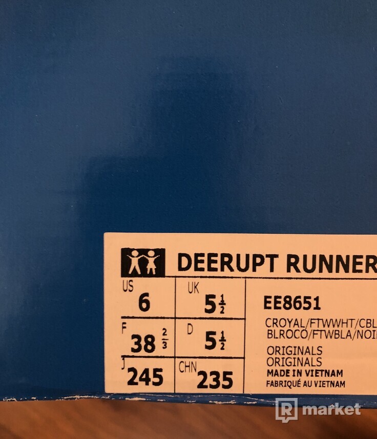 Adidas Deerupt 38.5 blue