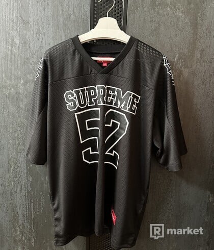 Supreme spiderweb football jersey black L, M