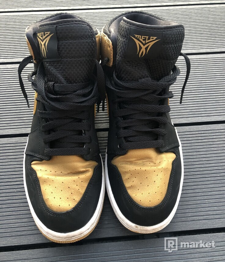 Nike Air Jordan Retro 1 I High MELO Black Gold OG