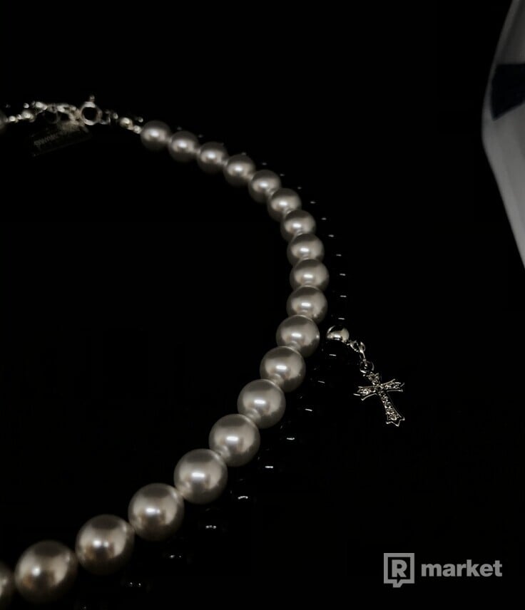 Swarovski double pearl necklace