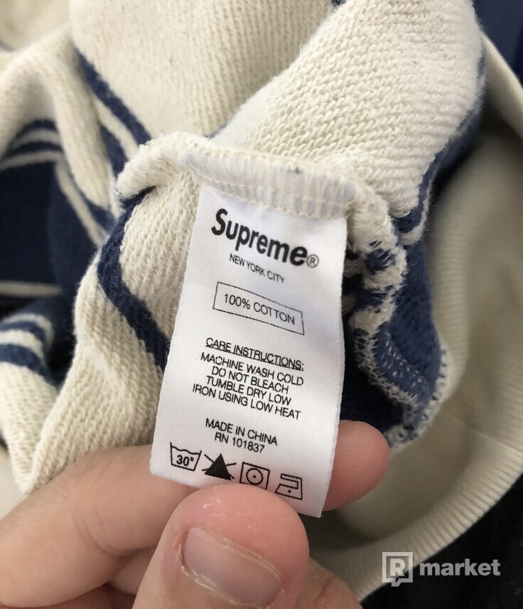 Supreme Striped Hooded Sweatshirt