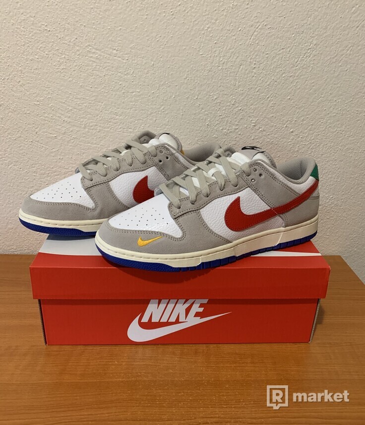 Nike Dunk Low “Light iron ore red blue”