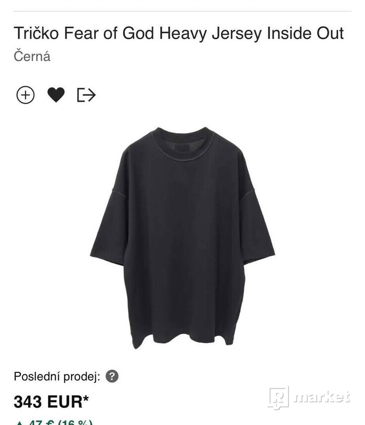 RARE Fear of God  jersey tee