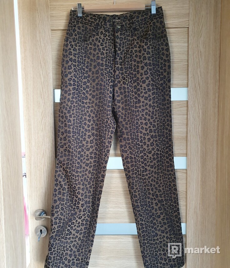Fendi vintage leopard pants