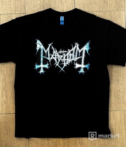 MAYHEM 'Distressed Logo' T-Shirt (Black)