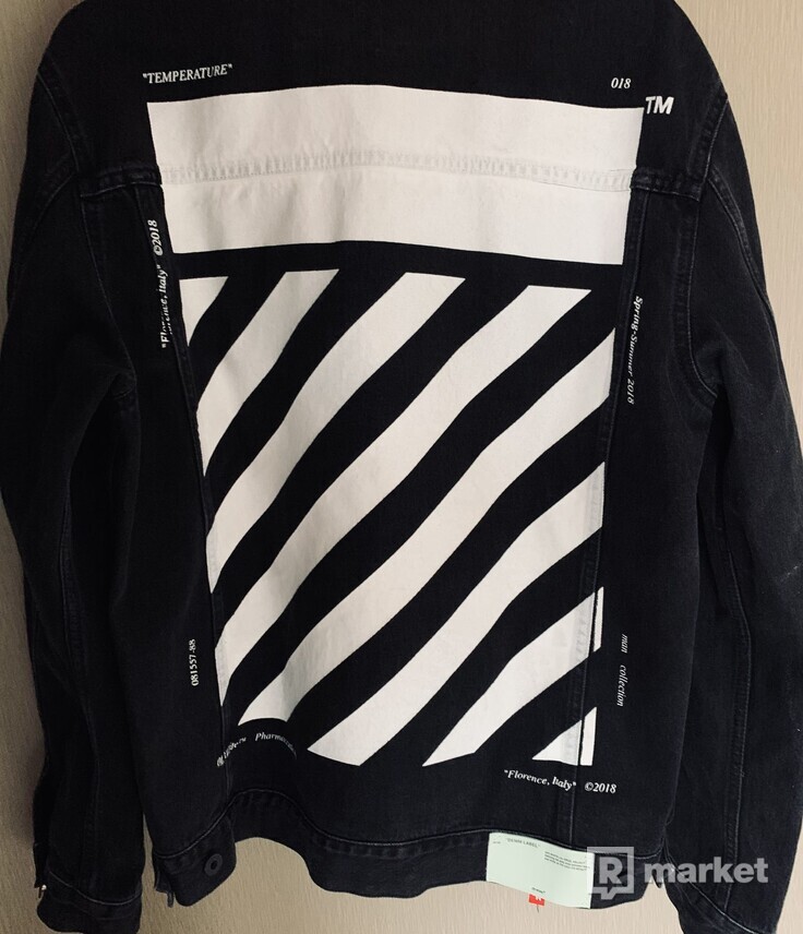 Off-White SSENSE Exclusive Black Denim Temperature Jacket