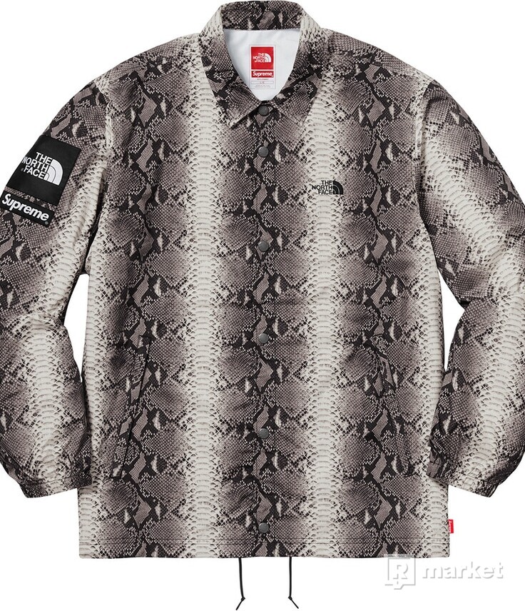 Supreme The North Face Snakeskin Taped Seam Coaches Jacket Black