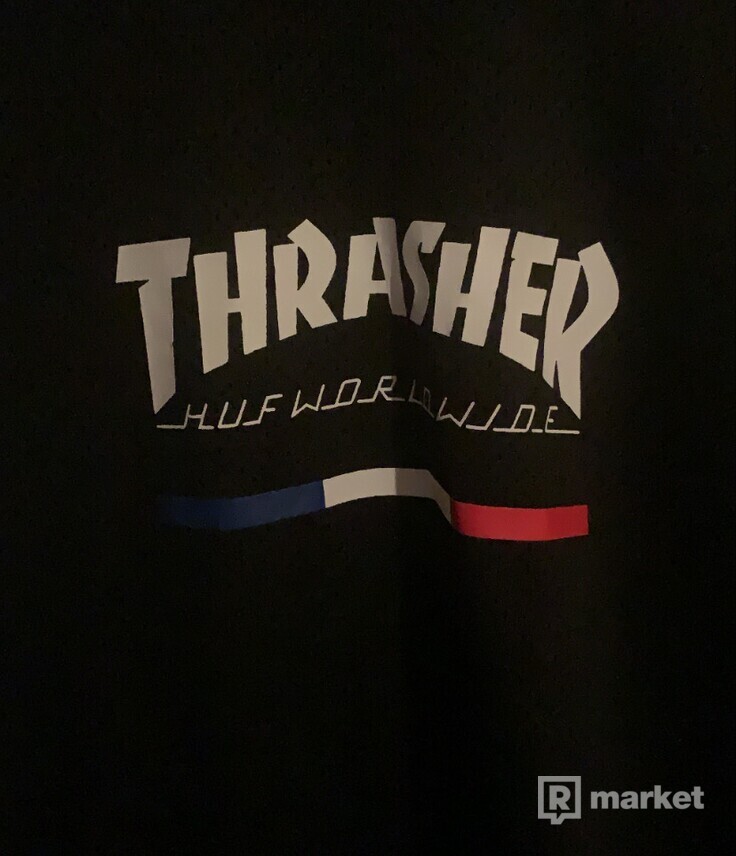 HUF x Thrasher TDD Black Mesh Jersey