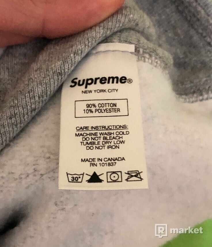 Supreme Chenille hoodie grey