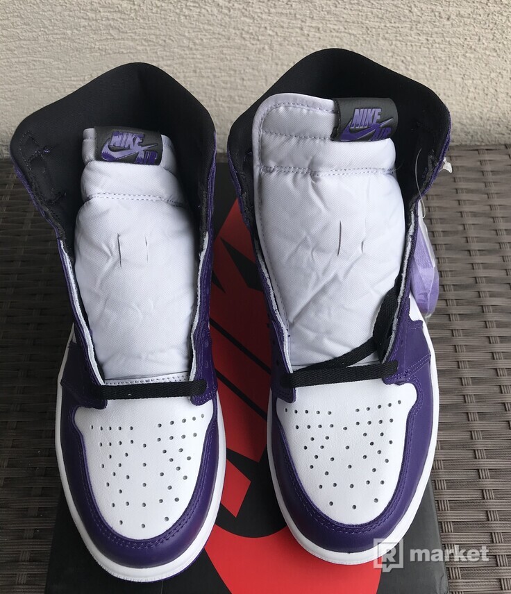 Jordan 1 Retro High Court Purple White US8.5/EU42