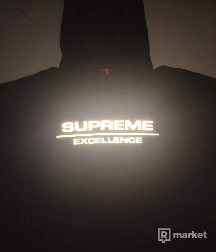 Supreme Reflective Excellence Hooded Sweatshirt Navy