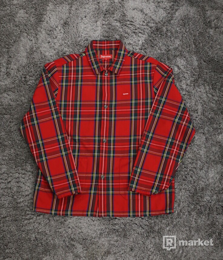 Supreme Tartan Flannel Shirt Red