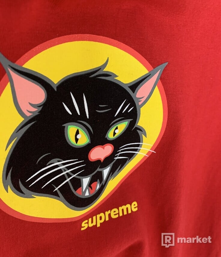 Black Cat Supreme Red Tee