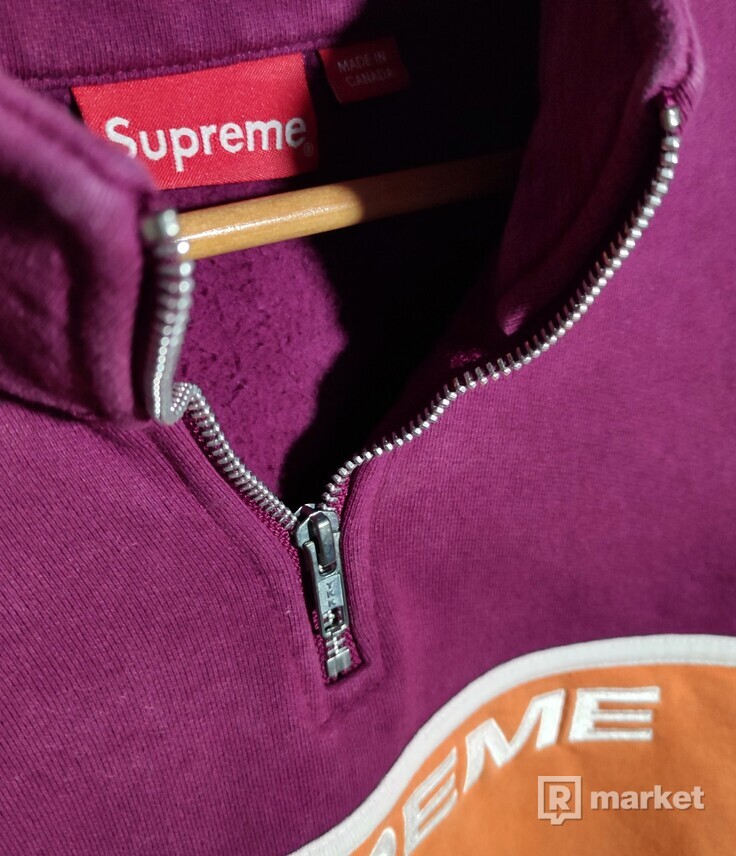 Supreme 2-Tone Half Zip Sweatshirt