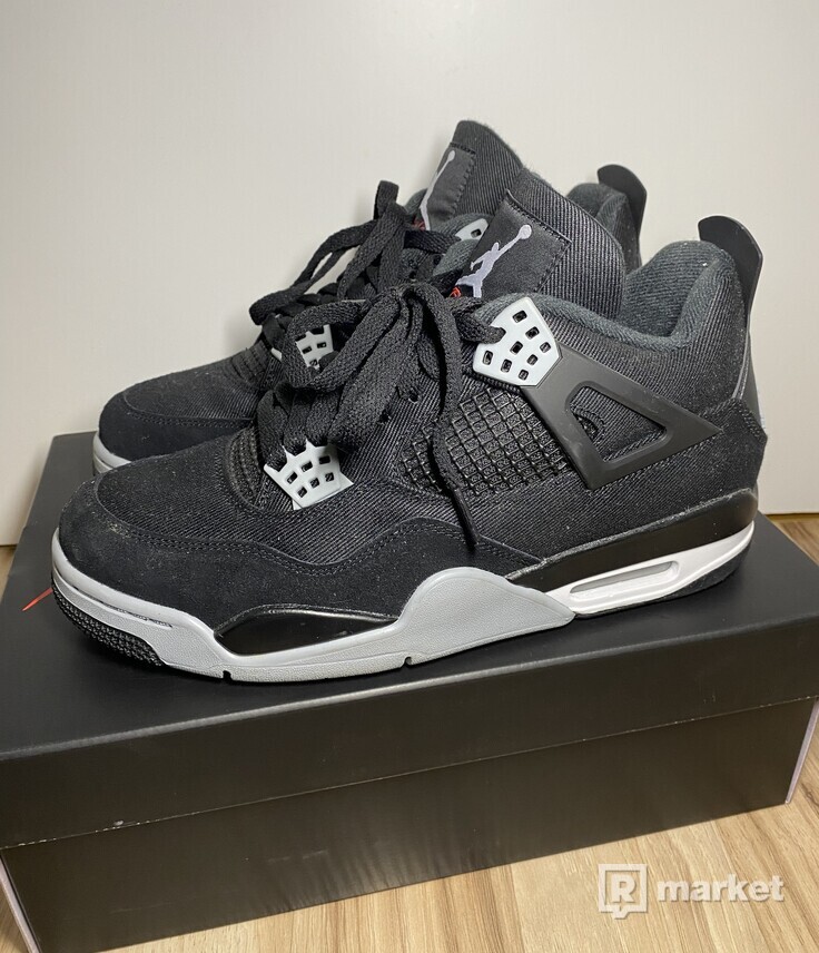 Nike air Jordan 4 black canvas