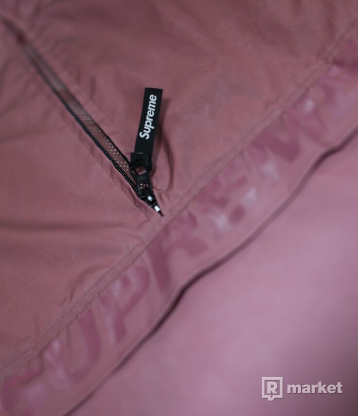 Supreme Reflective Half Zip Pullover Jacket Rose