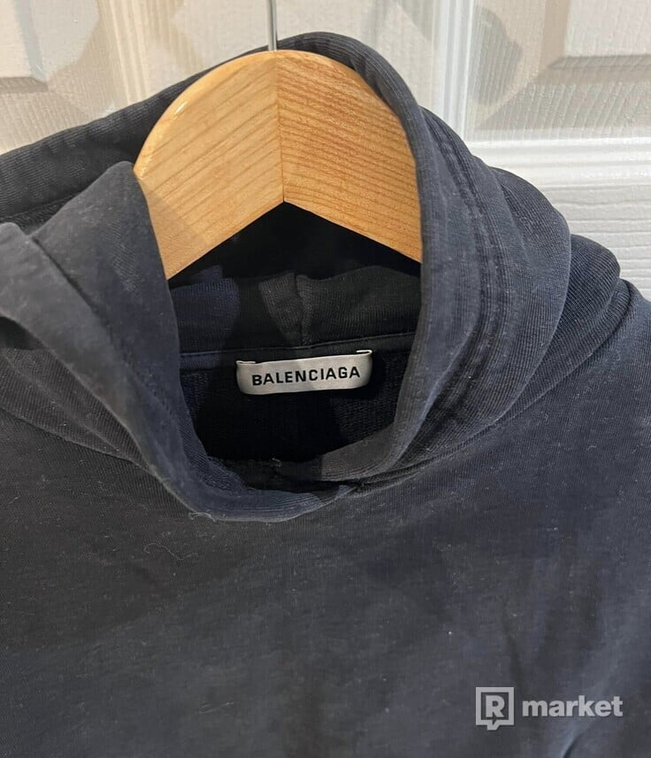 Balenciaga back logo hoodie black