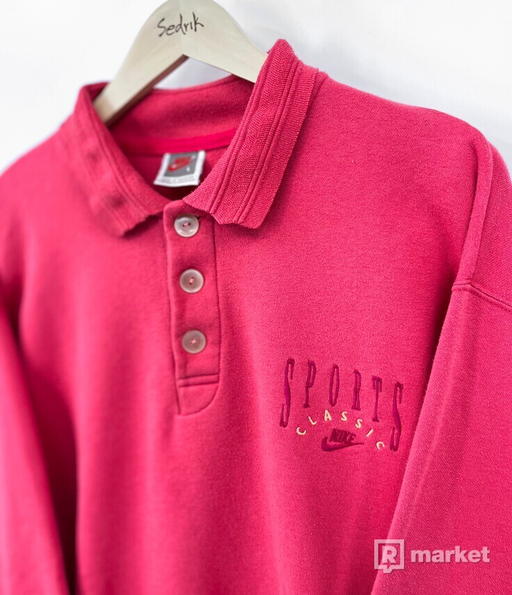 90S VINTAGE NIKE POLO SWEATER PINK