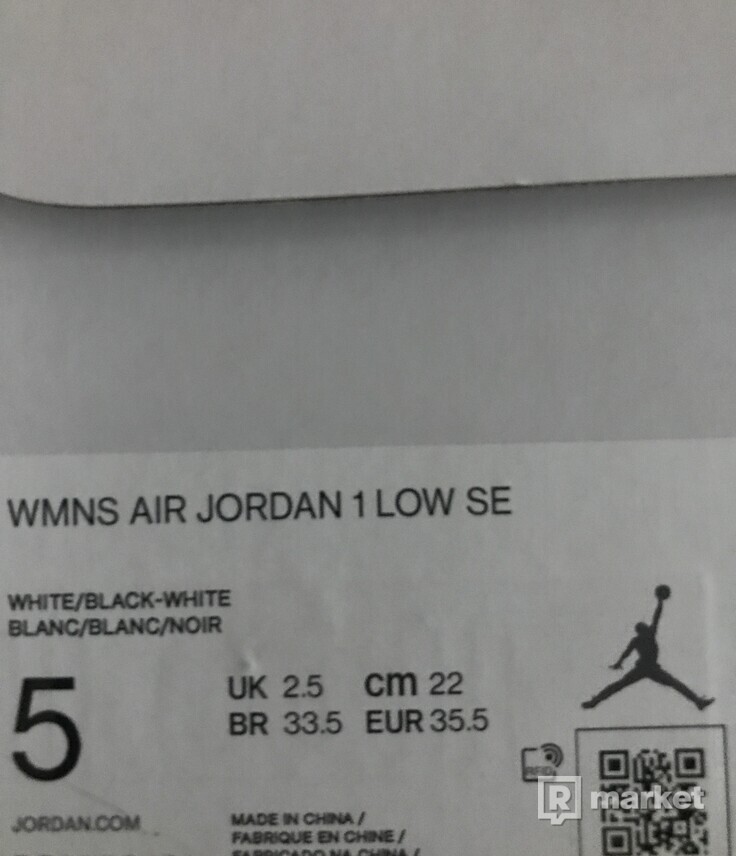 Nike Air Jordan 1 Low "White Black Split Homage"