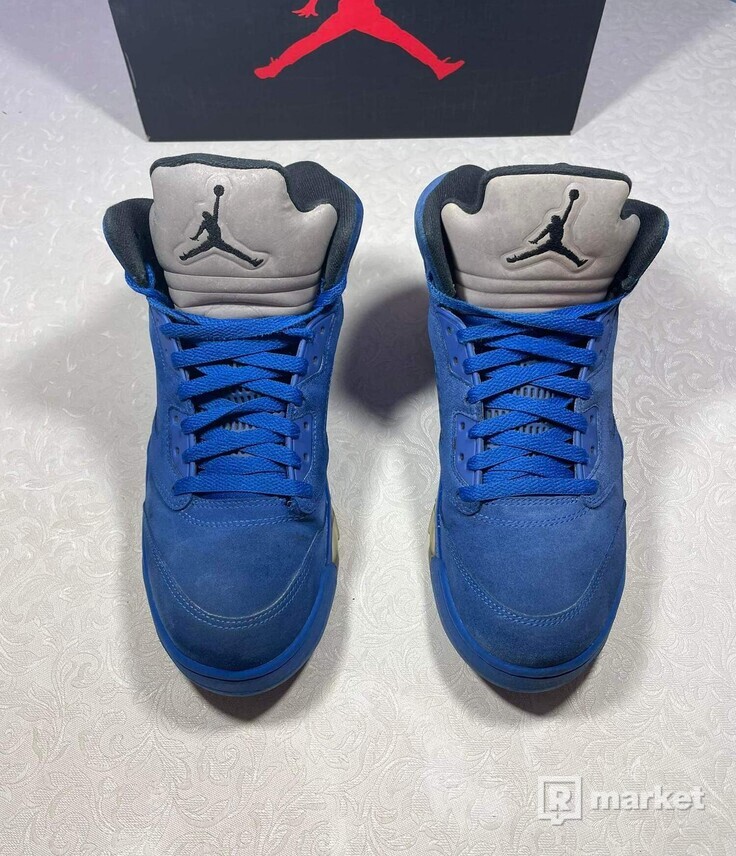Jordan 5 suede blue