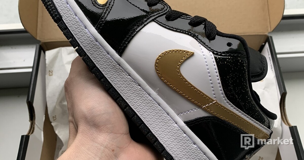Jordan 1 Low Patent Black/Gold REFRESHER Market Jordan 1 Low Patent Black/Gold REFRESHER Market
