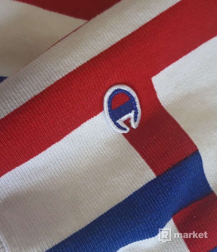 CHAMPION REVERSE WEAVE OVERSTRIPED HOODIE